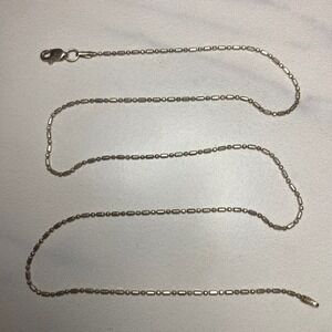 17.5" 925 Sterling Silver Bead Chain Necklace‎ Delicate Minimalist Style